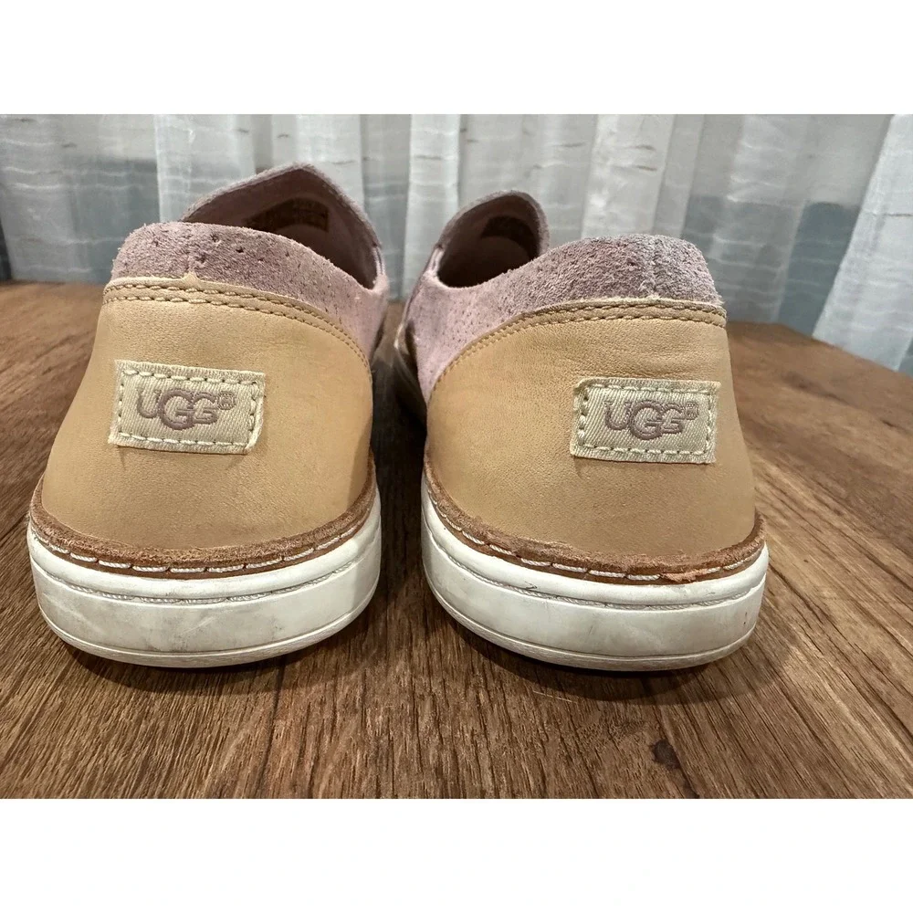 UGG Adley Perf Slip-on Sneaker Perforated Suede Pink Women Size 8.5 Casual Shoes